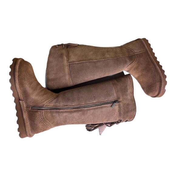 Bearpaw Tracy 2140W Hickory II Suede Leather Knee-High Boot Tan Women's 5M NWB - Picture 8 of 12